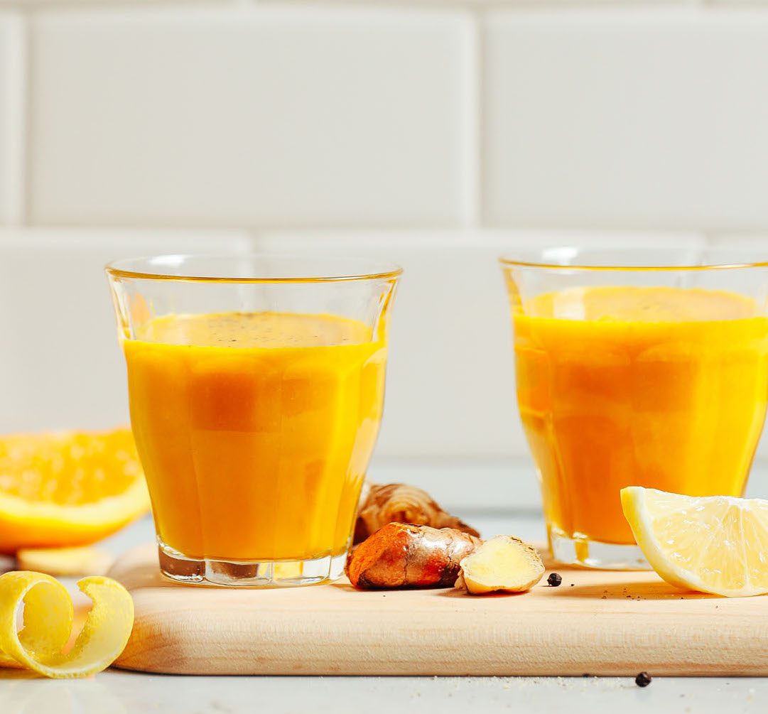 Lemon Ginger Turmeric Wellness Juice Shots Recipe.